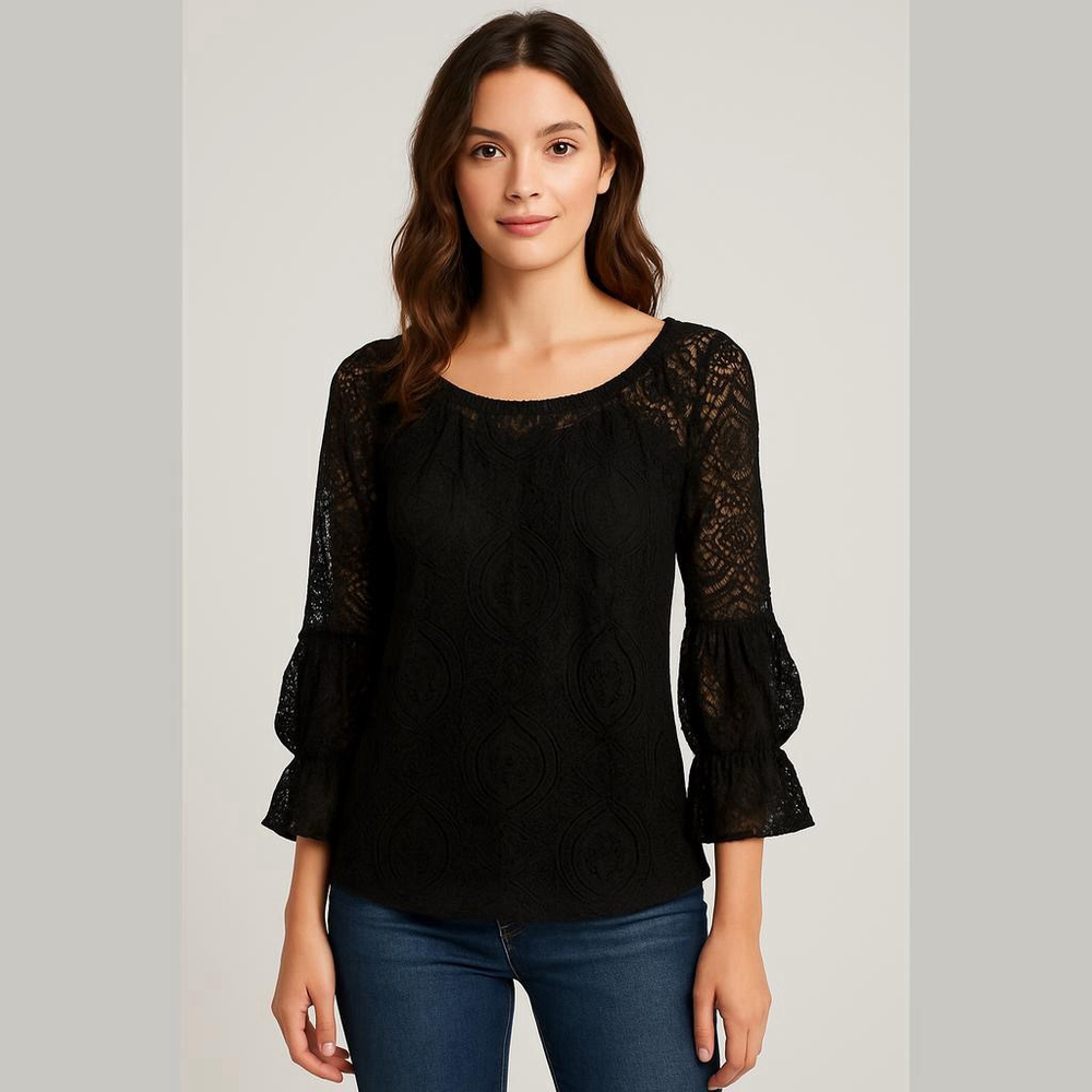 Lildy Lace Tunic Top Size Medium NWT
